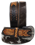 Challenger - 36   Western 1 1/2" Wide Men Women Rodeo Floral Tooled Leather Belt 26FK73