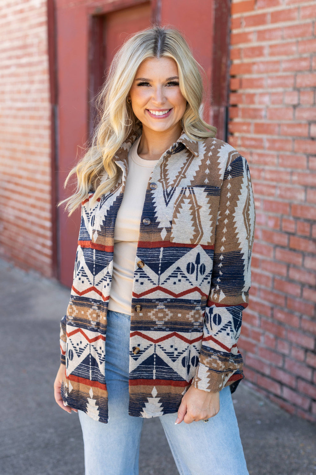 DESHENG ENTERPRISE -  WESTERN AZTEC PATTERN JACKET