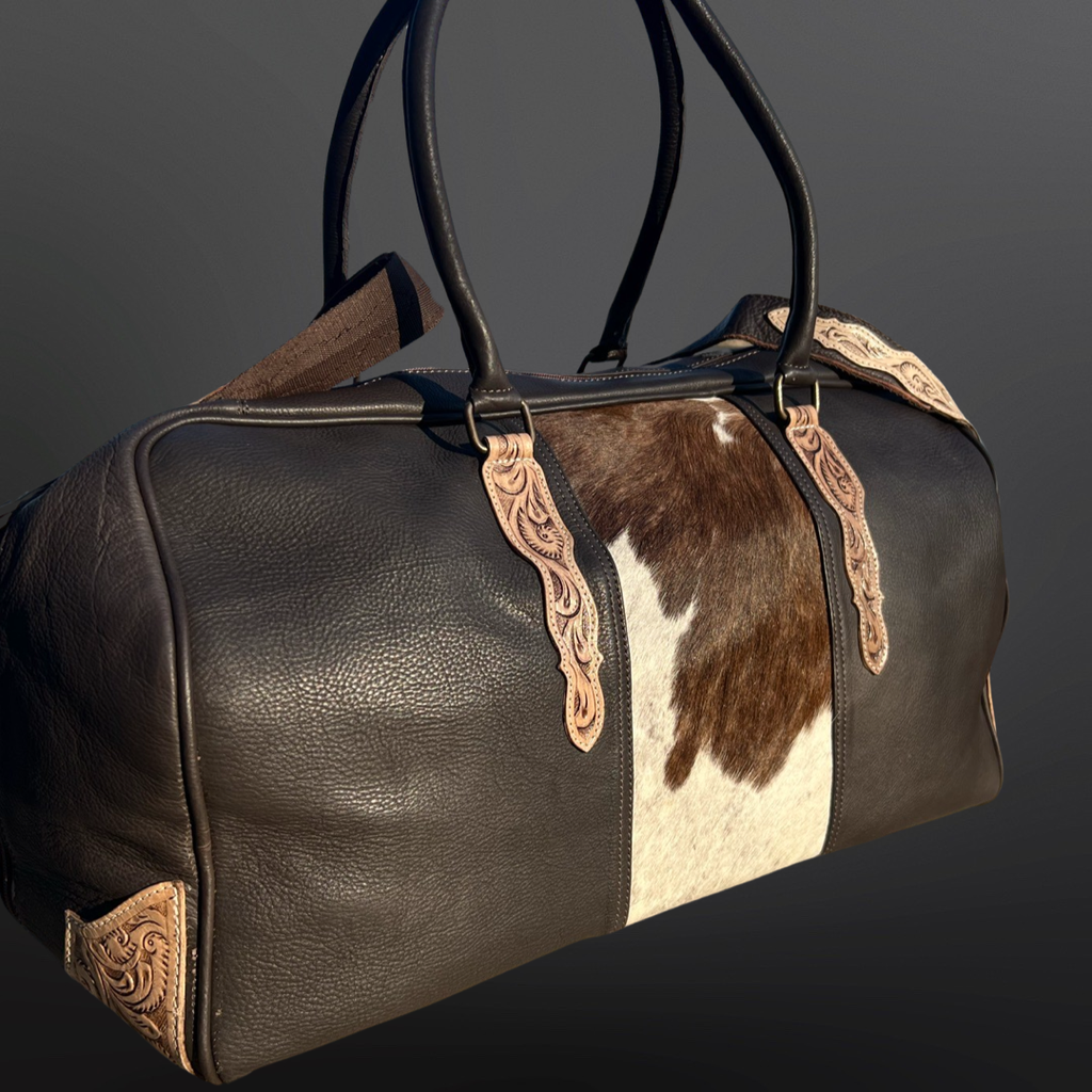 Westrian International - Western Tooled Leather Duffel Bag