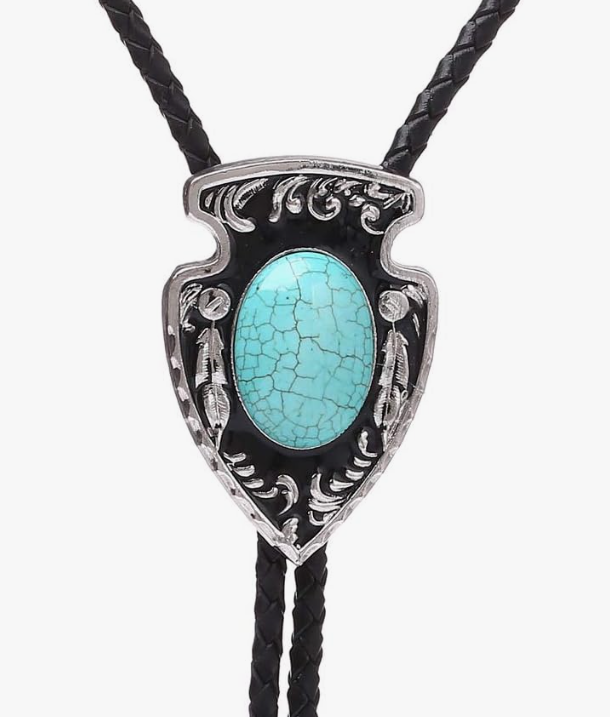 SimpleNGreat - Cowboy Arrow Head Turquoise Bolo Tie