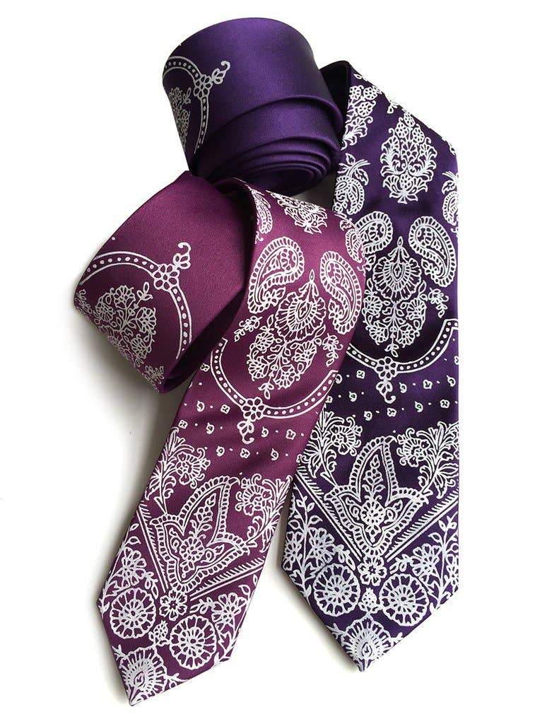 Cyberoptix Tie Lab - Bandana Print Necktie. Paisley Cowboy Tie.
