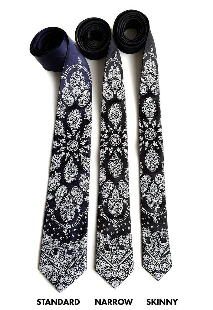 Cyberoptix Tie Lab - Bandana Print Necktie. Paisley Cowboy Tie.