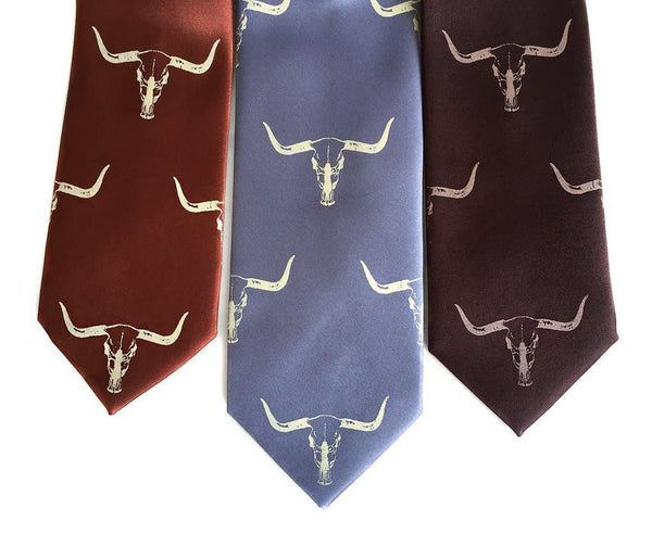 Cyberoptix Tie Lab - Longhorn Steer Skull Necktie