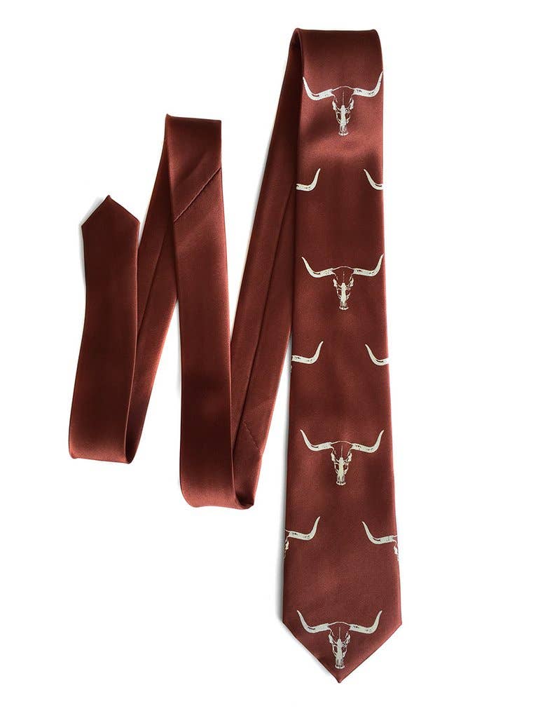 Cyberoptix Tie Lab - Longhorn Steer Skull Necktie