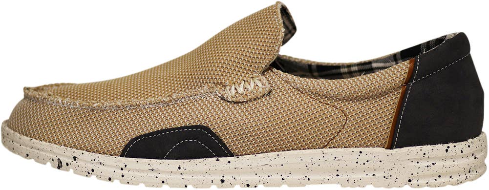 The Norty Brand - Norty Mens 8-13 Tan Slip-On Boat Shoes Prepack