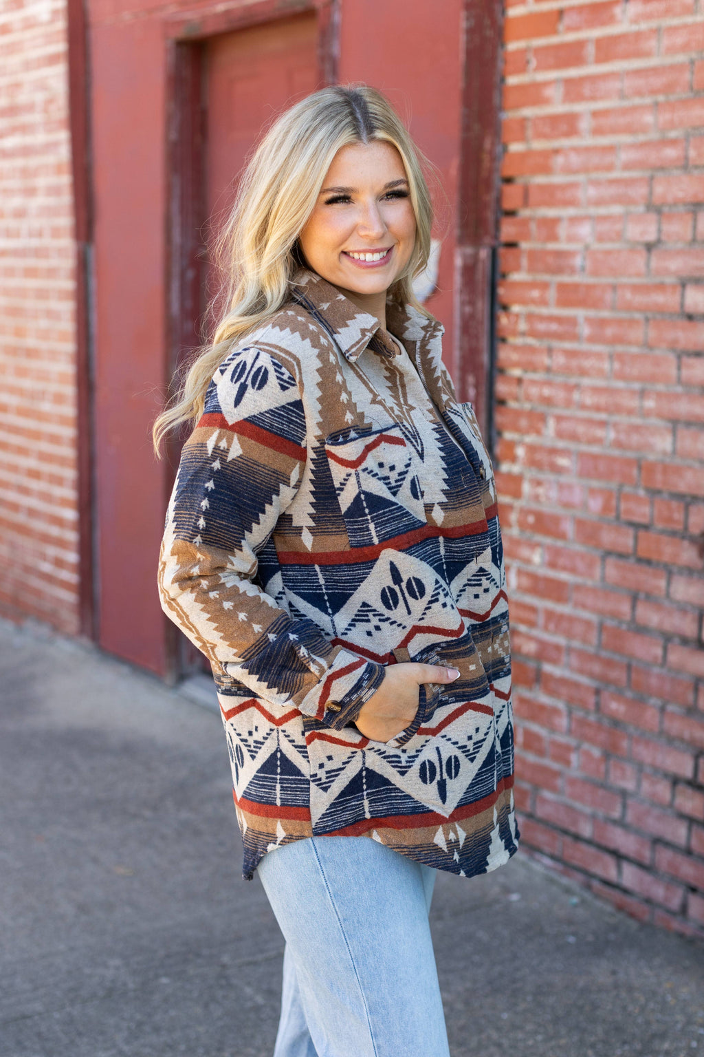 DESHENG ENTERPRISE -  WESTERN AZTEC PATTERN JACKET