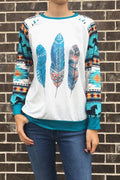 DESHENG ENTERPRISE - TRIBAL WESTERN PRINT TOP