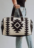 Panache Apparel Co. - Cream & Black Aztec Duffel
