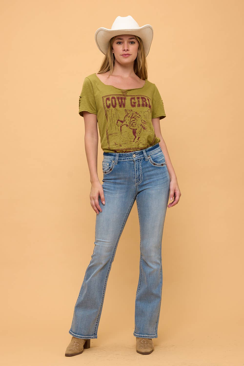 Denim Zone U.S.A. - WT-789 BOOTCUT STRETCHY WOMEN'S BLING JEANS WESTFIELD EAGLE