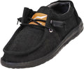 The Norty Brand - Norty Boys 11-4 Black Lace Canvas Boat Shoes 15665K Prepack
