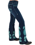 Cowgirl Tuff Co. / B. Tuff Jeans - Turquoise Paisley Bling Trouser