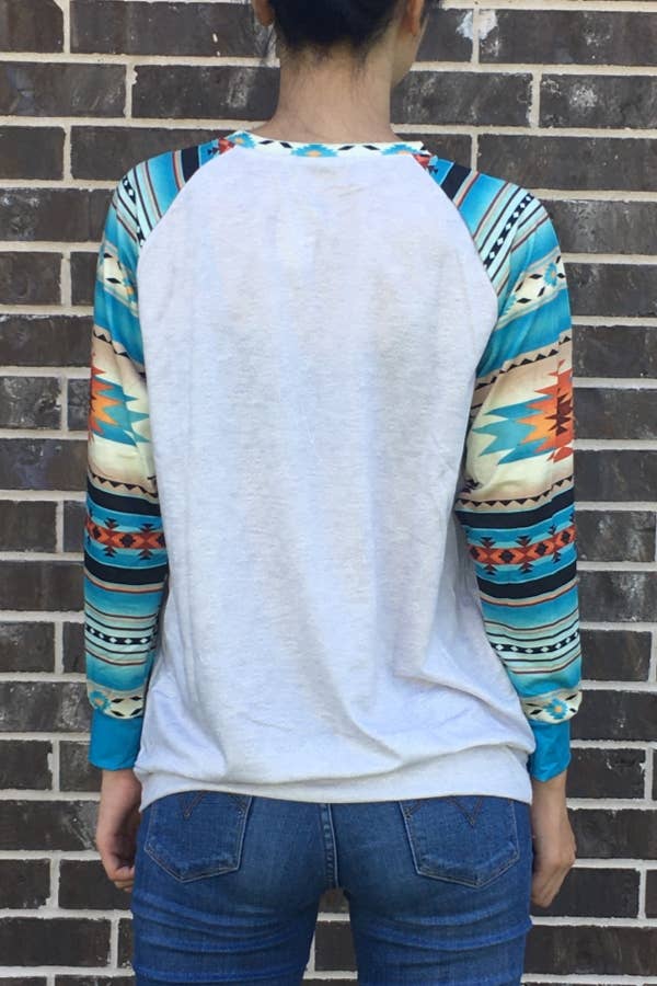 DESHENG ENTERPRISE - TRIBAL CACTUS PRINT TOP