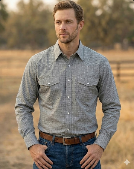 MontanaCo - Men's Western Snap Shirt with Stretch | Style ML-2609