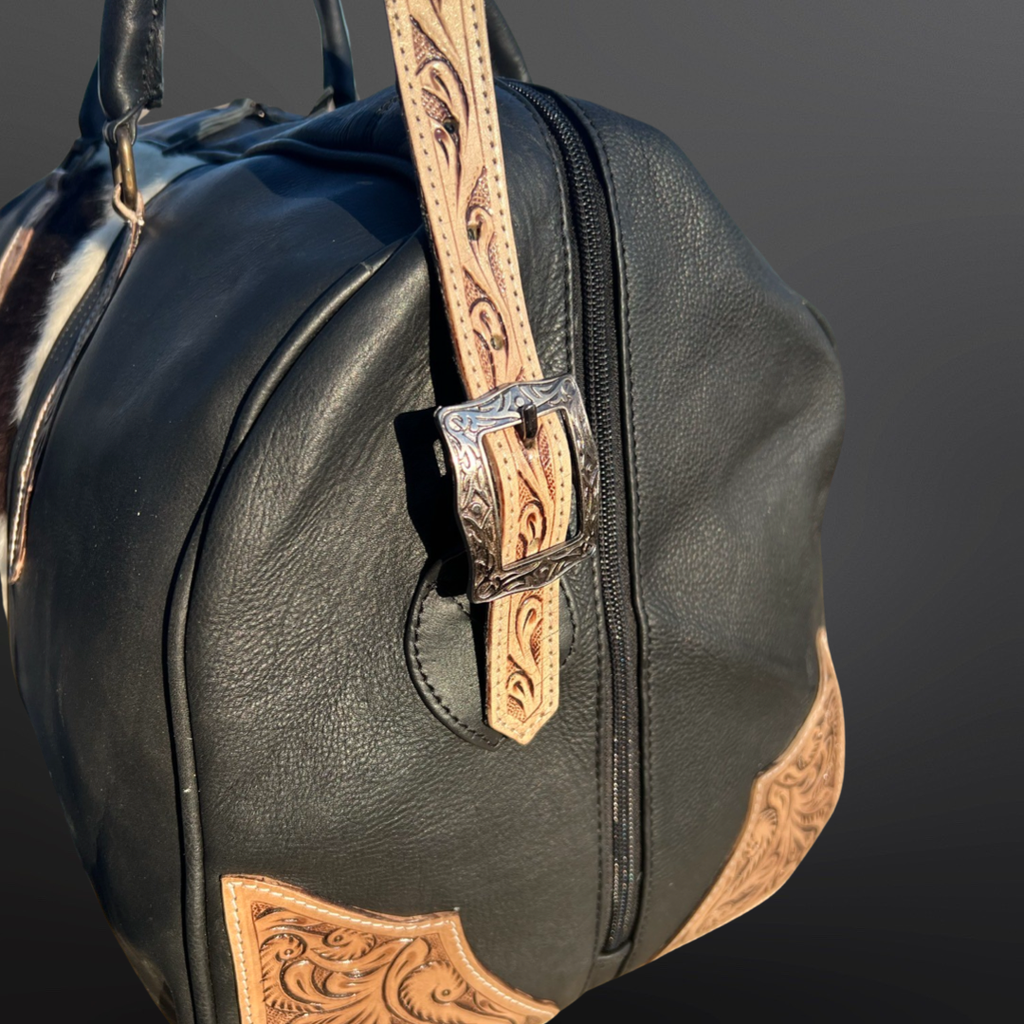 Westrian International - Western Tooled Leather Duffel Bag
