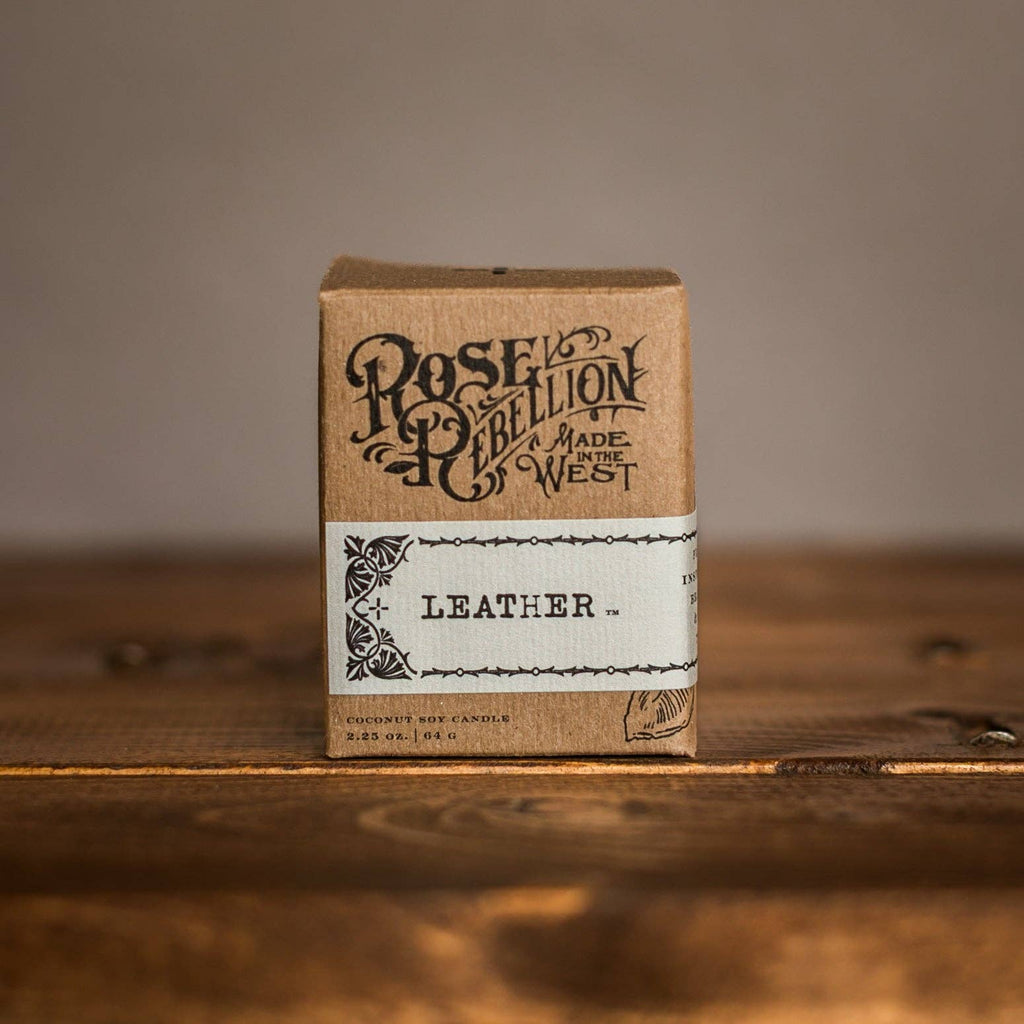 R. Rebellion - Leather 2 oz. - Drifter Candle