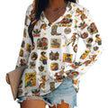 BAHA RANCH WESTERN WEAR - Baha Ranch Vintage Cowgirl Collage Western Print Long Sleeve Top