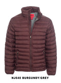Rodeo Clothing - Men's Nylon Quilted Puffer Jacket -NJ640-Burgundy - L