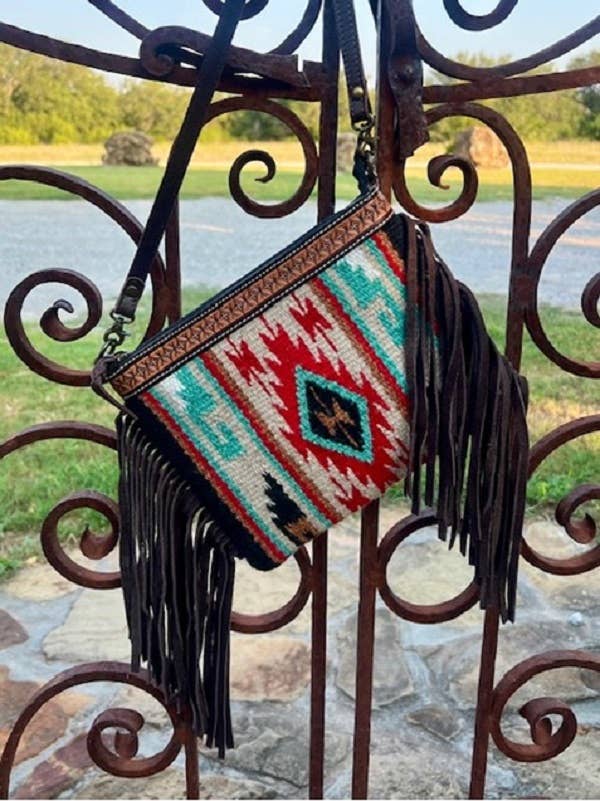 Rafter T Ranch Company - Tan Wool Crossbody Bag