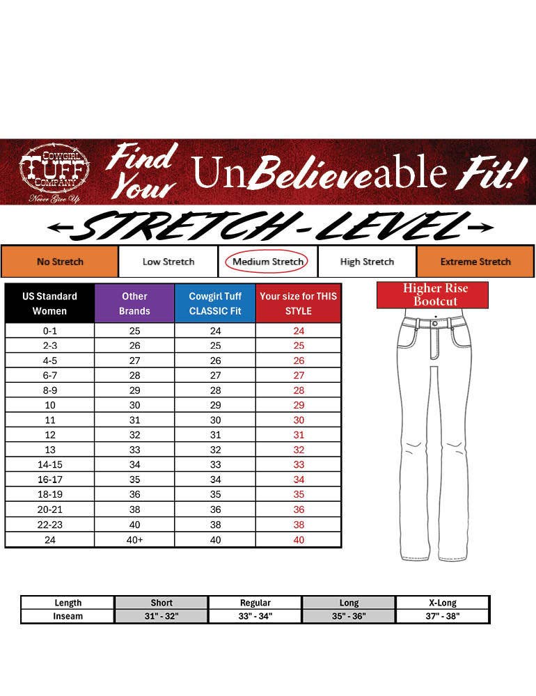 Cowgirl Tuff Co. / B. Tuff Jeans - Class Act - Sliver