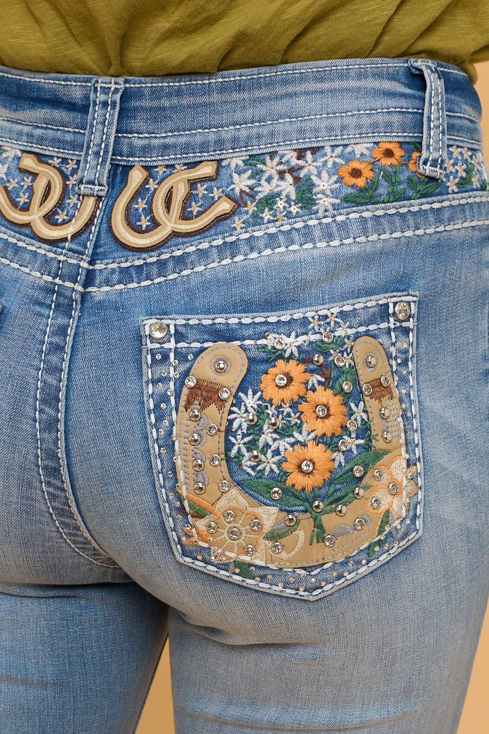 Denim Zone U.S.A. - WT-789 BOOTCUT STRETCHY WOMEN'S BLING JEANS WESTFIELD EAGLE