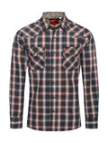 Rodeo Clothing - Men's Western Long Sleeve Pearl Snap Plaid Shirt -PS400-420