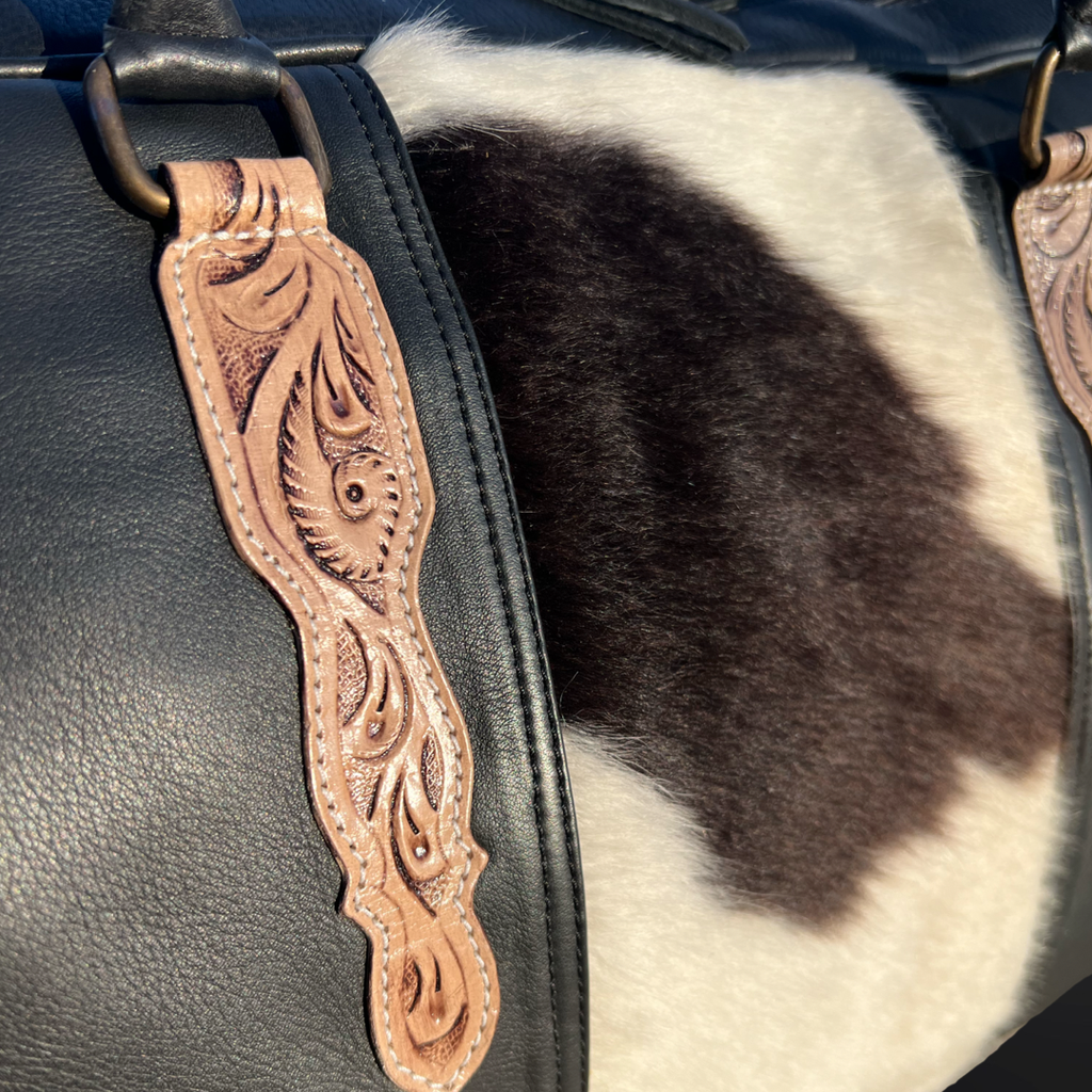 Westrian International - Western Tooled Leather Duffel Bag