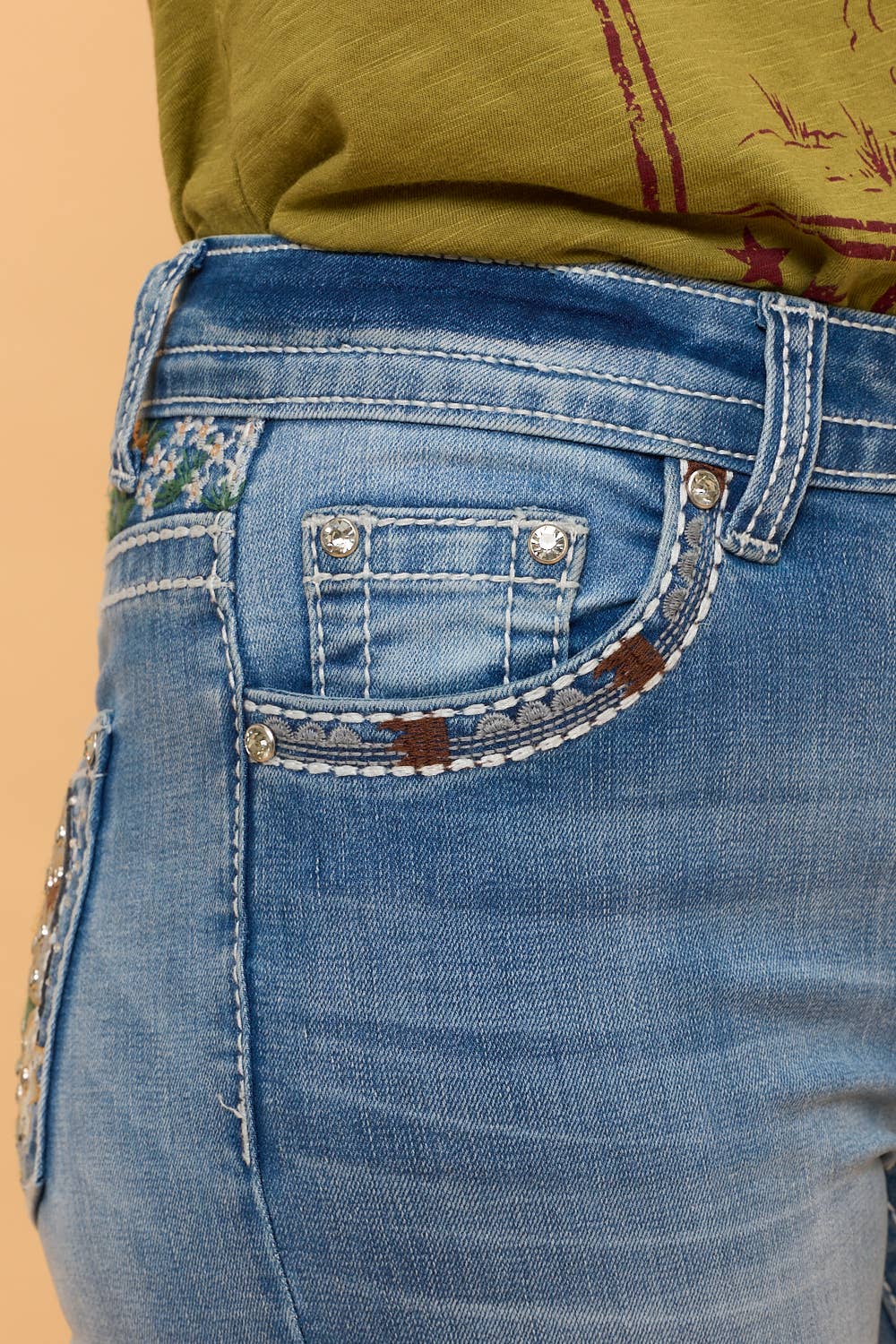 Denim Zone U.S.A. - WT-789 BOOTCUT STRETCHY WOMEN'S BLING JEANS WESTFIELD EAGLE