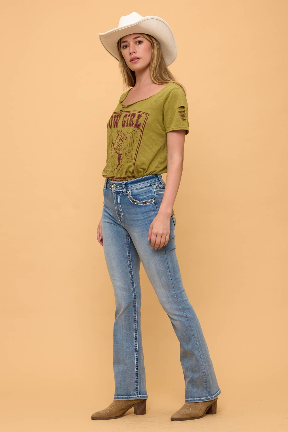 Denim Zone U.S.A. - WT-789 BOOTCUT STRETCHY WOMEN'S BLING JEANS WESTFIELD EAGLE