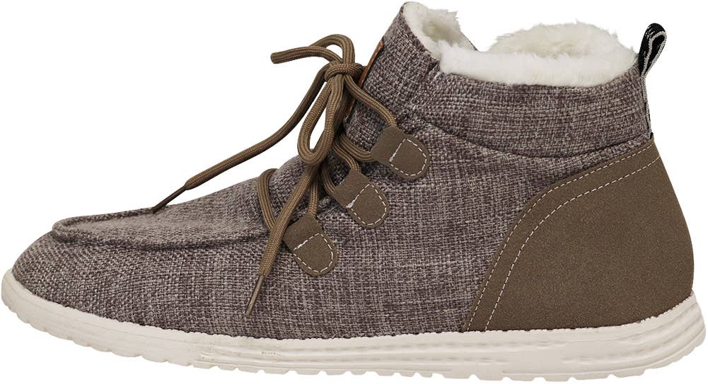 The Norty Brand - Norty Mens 8-13 Khaki Hi-Top Boat Shoes Prepack
