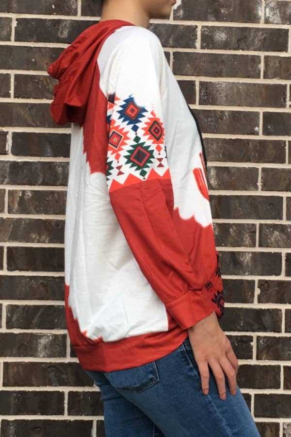 DESHENG ENTERPRISE - CACTUS PRINT HOODIE TOP