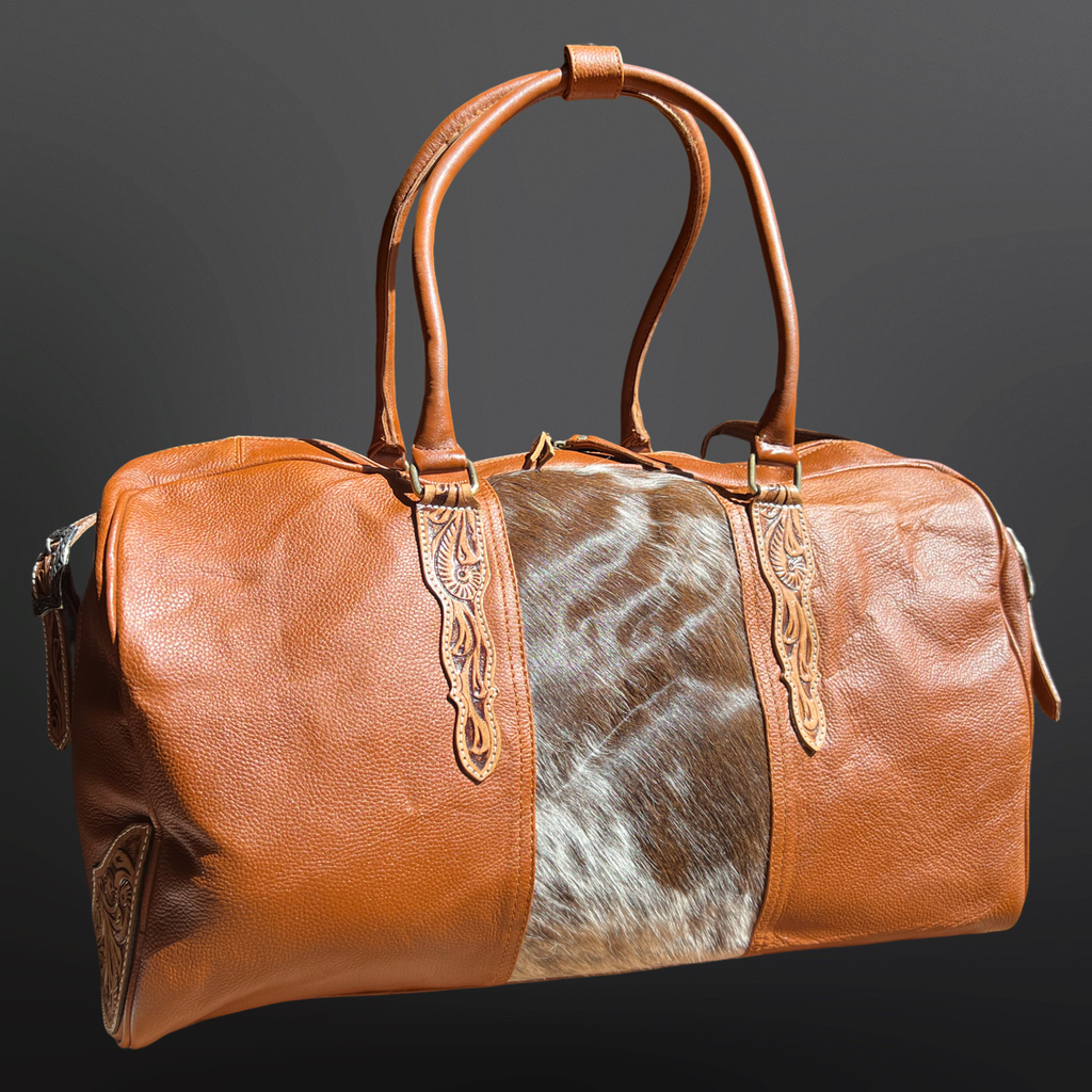 Westrian International - Western Tooled Leather Duffel Bag