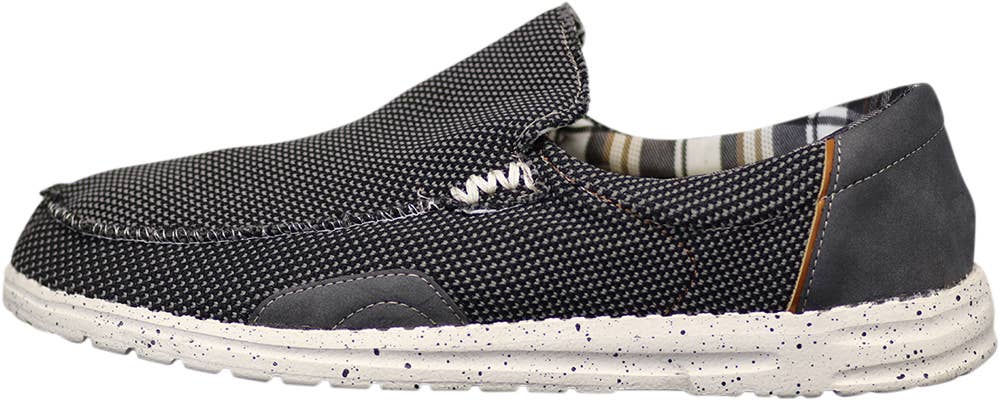 The Norty Brand - Norty Mens 8-13 Black Slip-On Boat Shoe 15659 Prepack