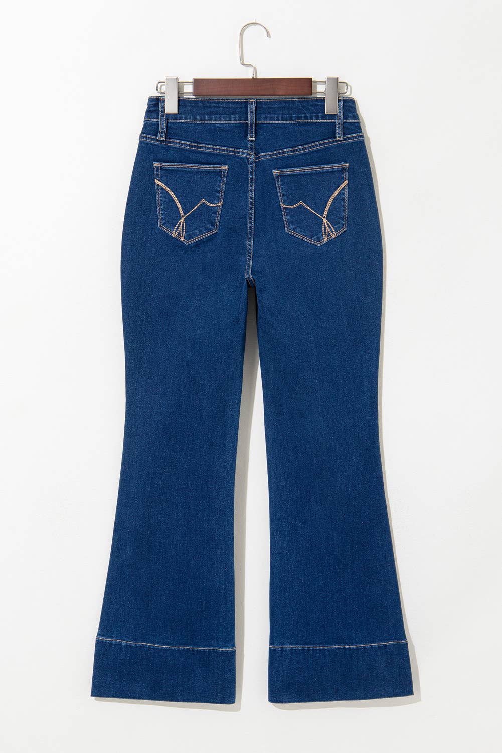 1 the Woman - Western Center Seam Deep Wash Straight Jeans
