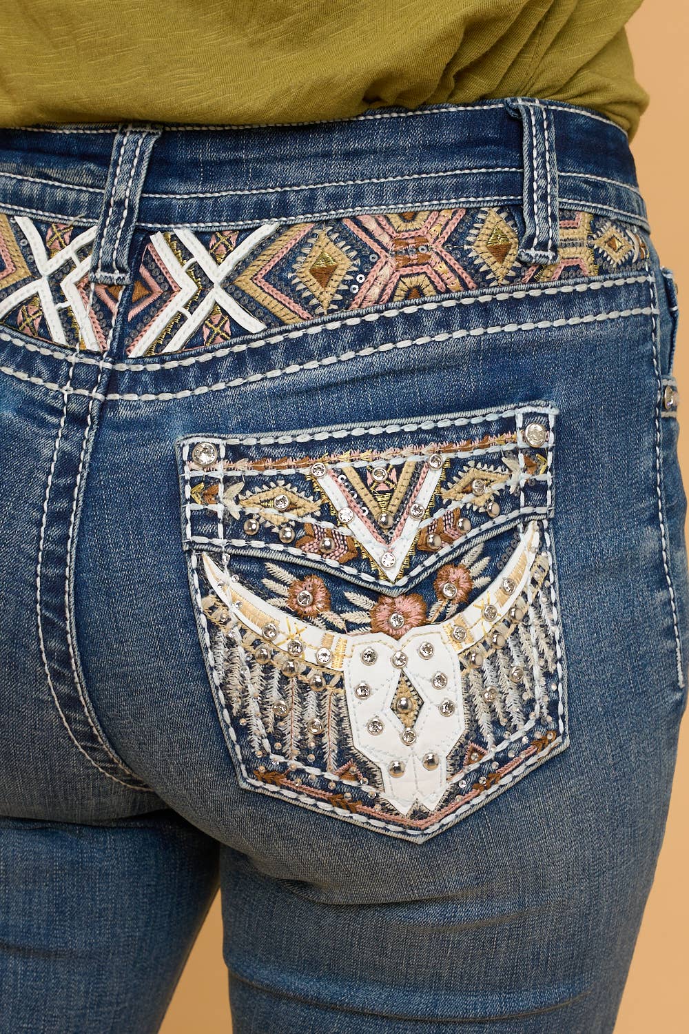 Denim Zone U.S.A. - WT-800 BOOTCUT STRETCHY WOMEN'S BLING JEANS WESTFIELD EAGLE