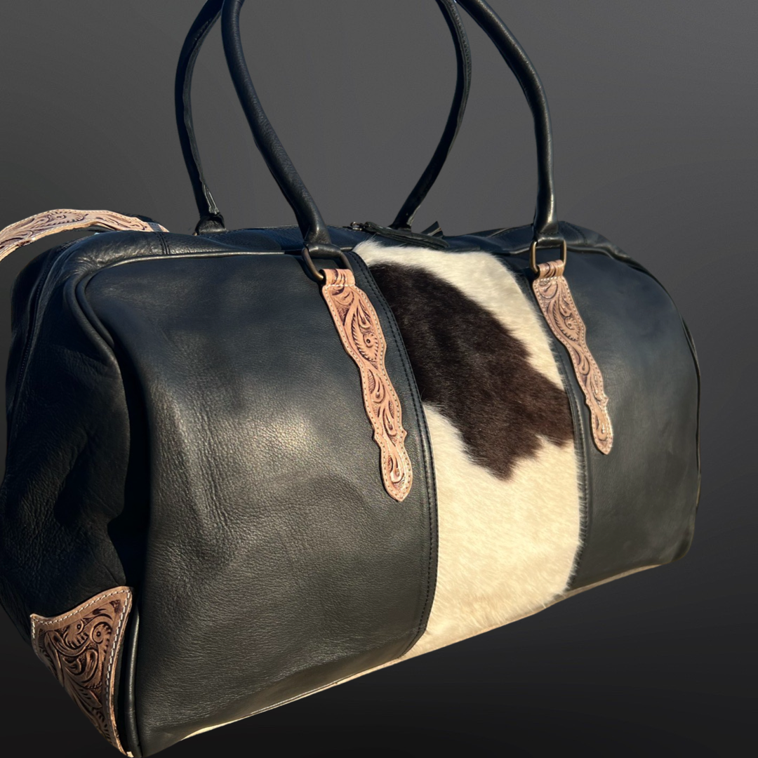 Westrian International - Western Tooled Leather Duffel Bag