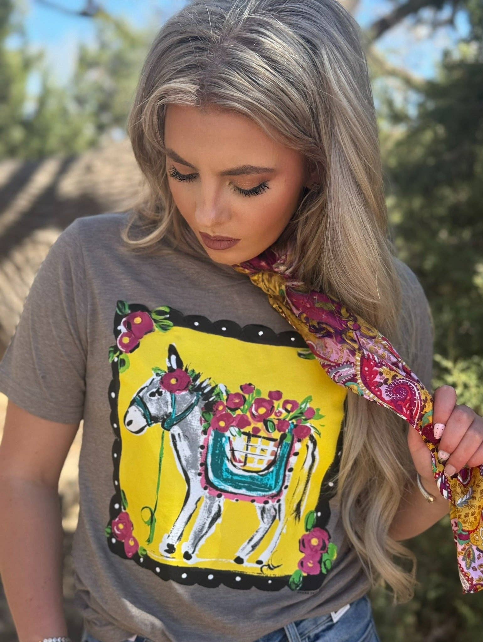 Texas True Threads - Callie Ann Stelter Hand Painted Burro
