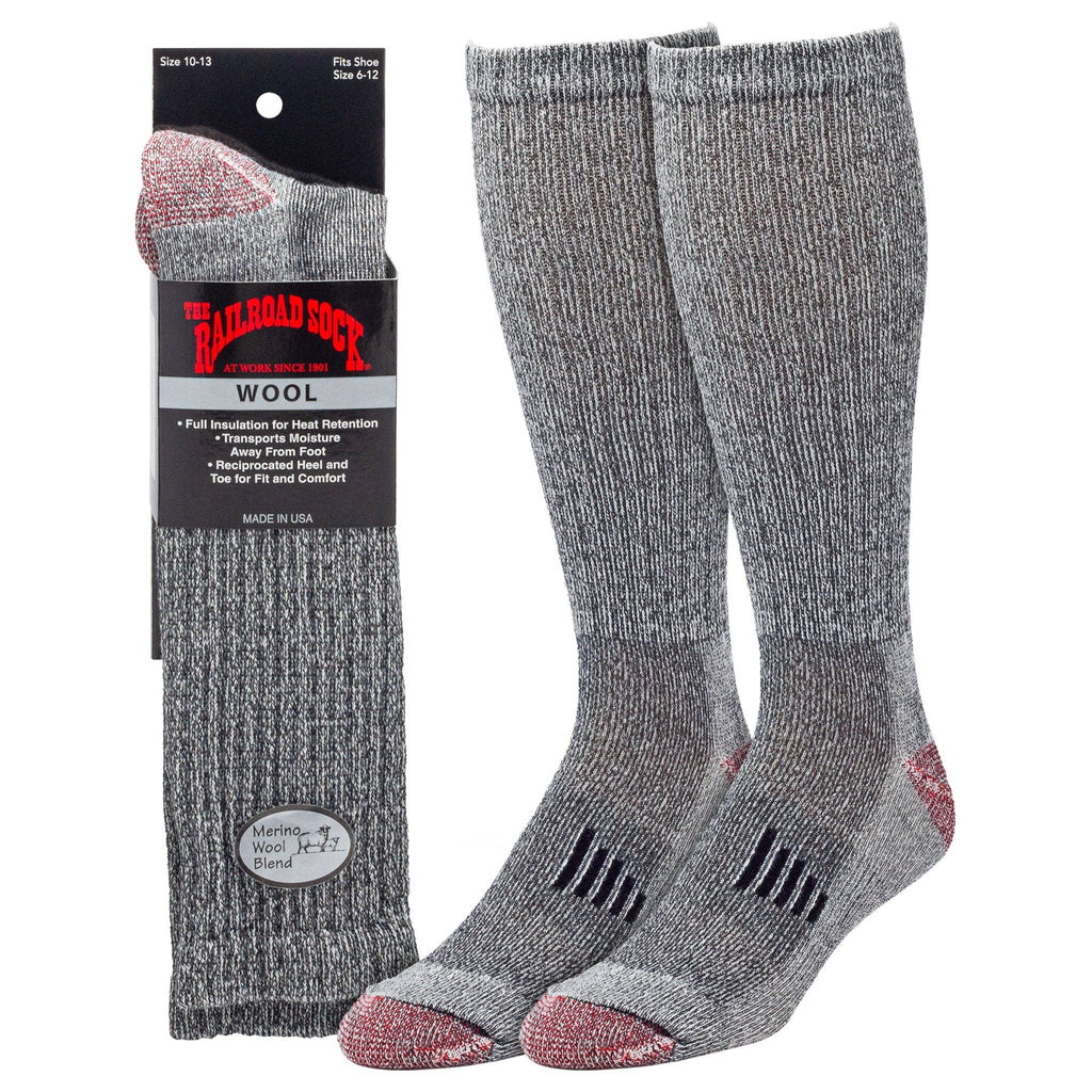 Railroad Sock llc - Large Over-the-Calf Merino Wool Socks (1pr)