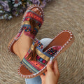 MKS America - Boho Chic Colorful Beach Sandals with Tassel Detail
