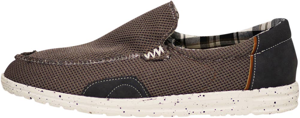The Norty Brand - Norty Mens 8-13 Brown Slip-On Boat Shoes Prepack 15668