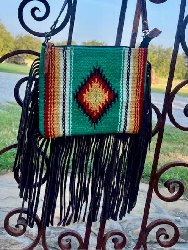 Rafter T Ranch Company - Green Serape Crossbody Bag