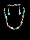 Navajo Turquoise Necklace, Earrings, Bracelet.