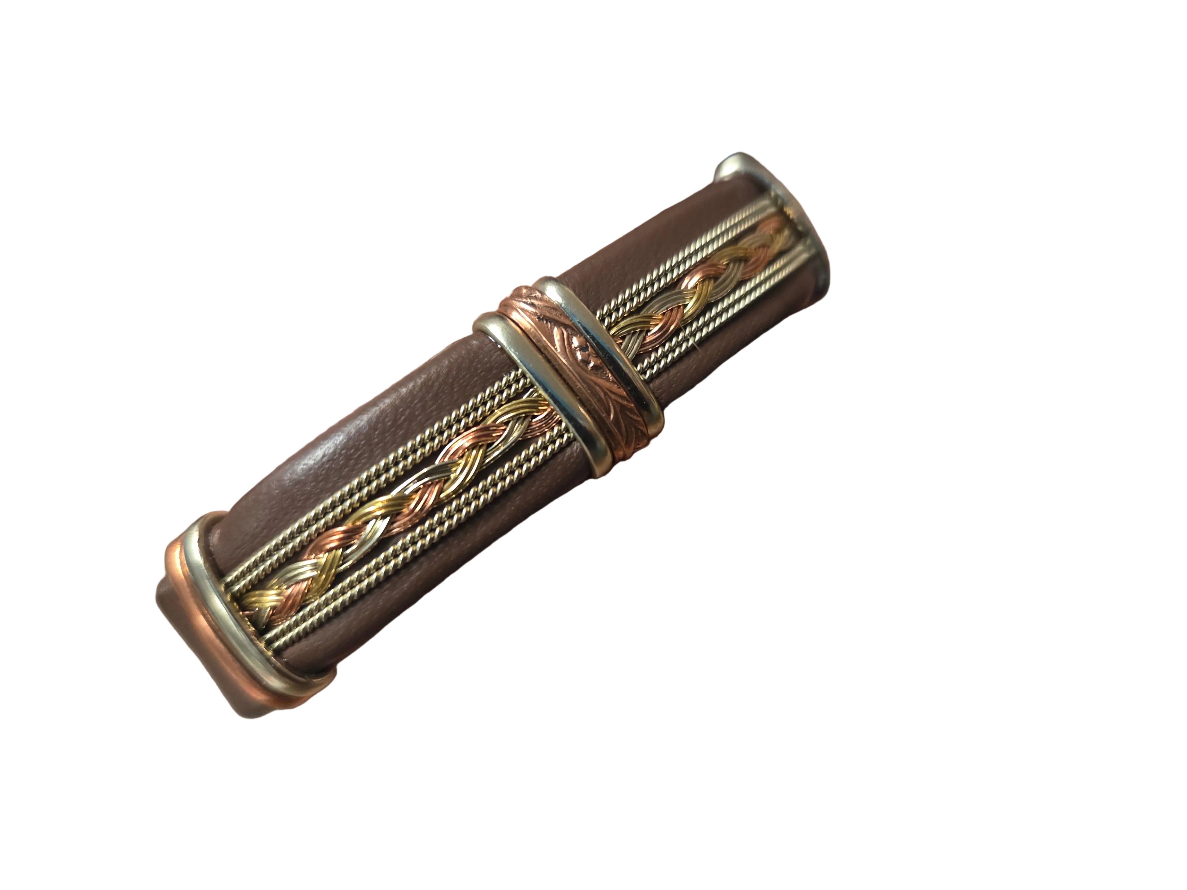 Leather wrapped bracelet