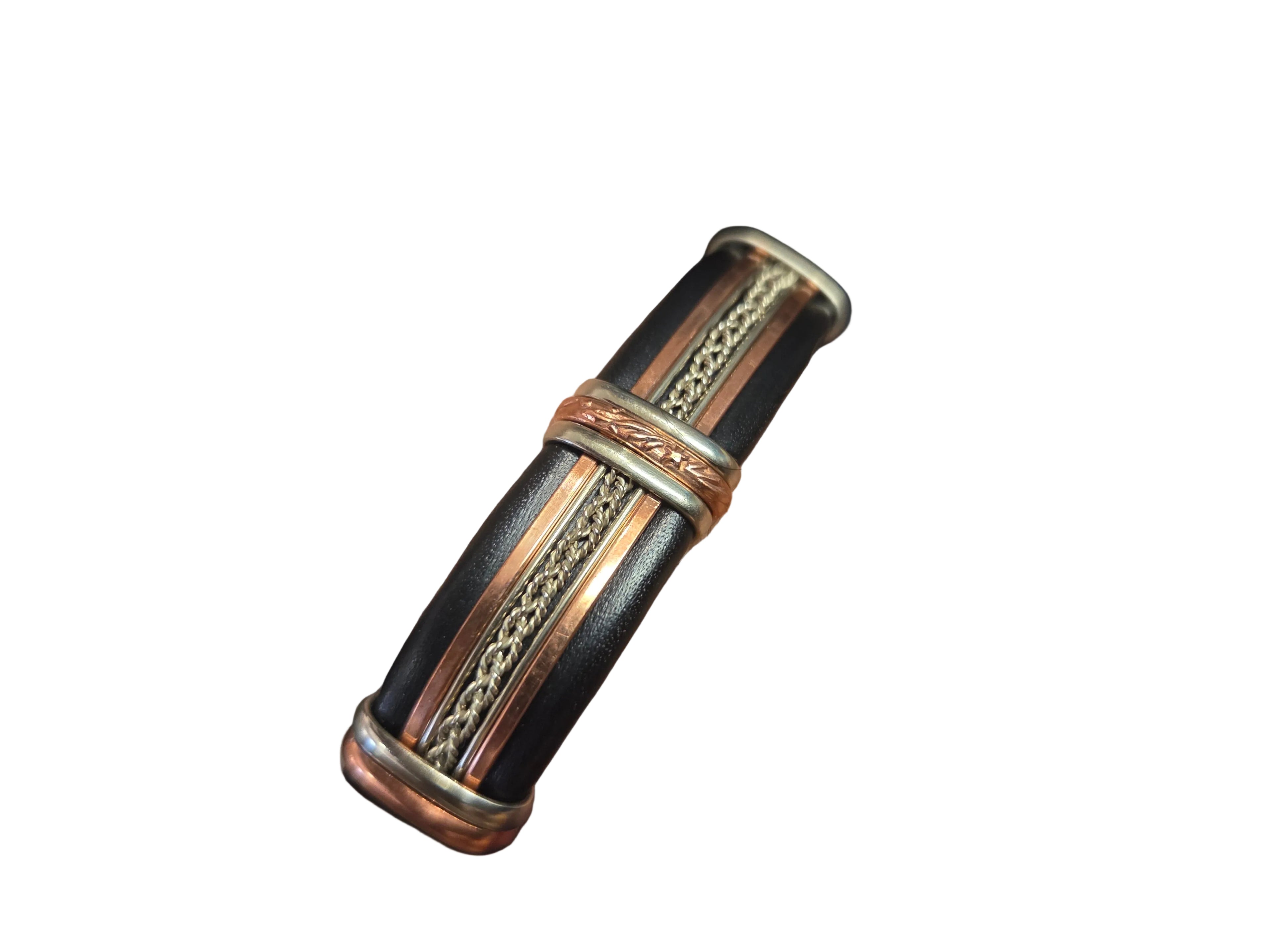 Leather wrapped bracelet