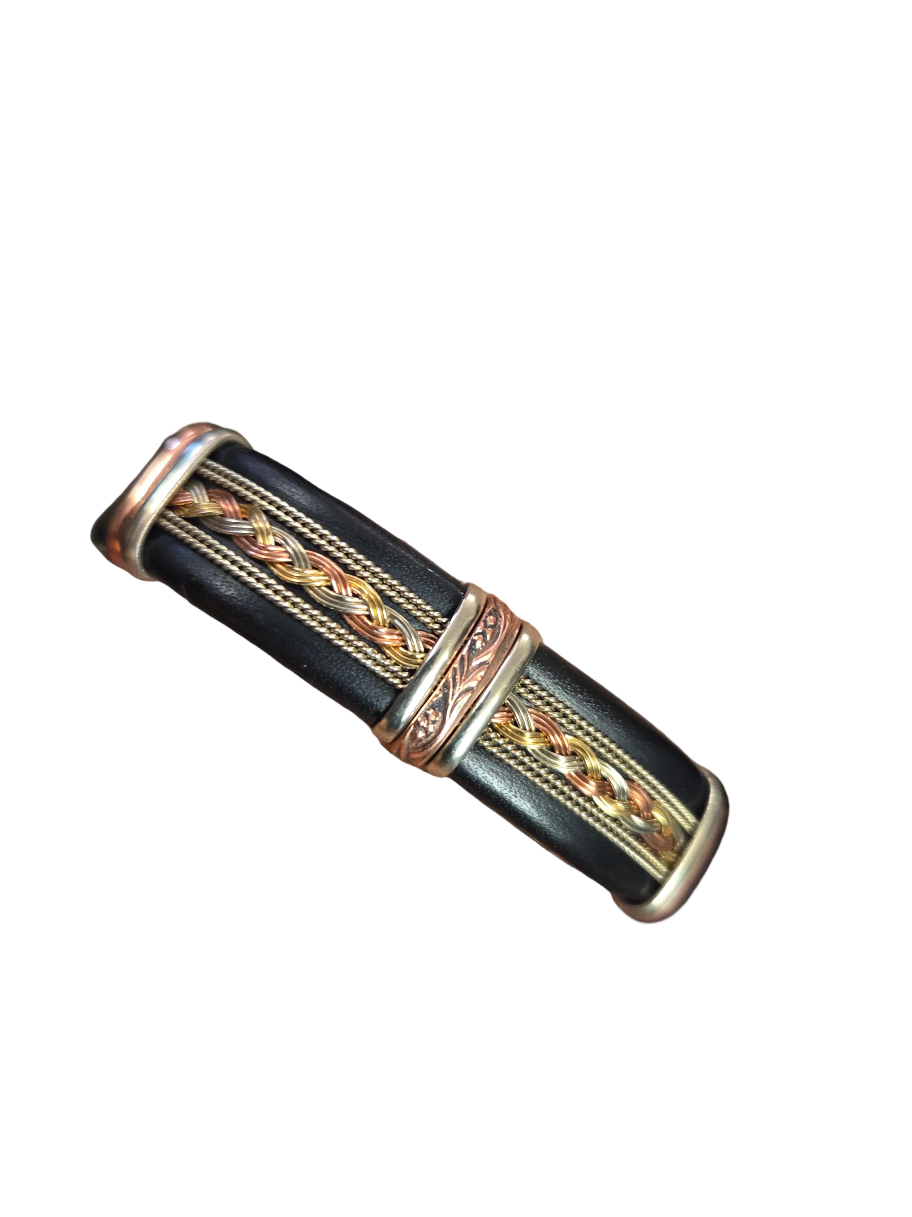 Leather wrapped bracelet