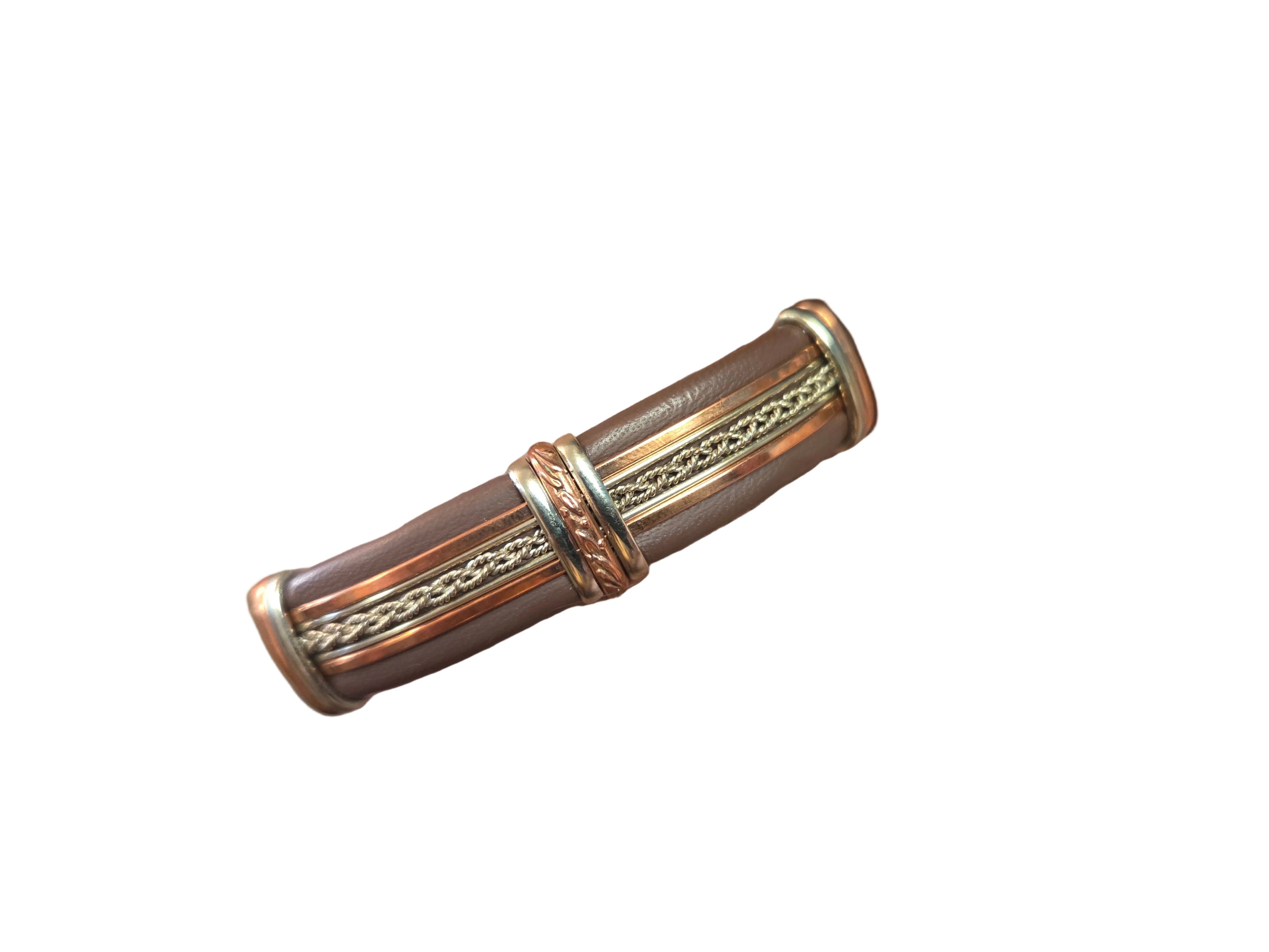 Leather wrapped bracelet